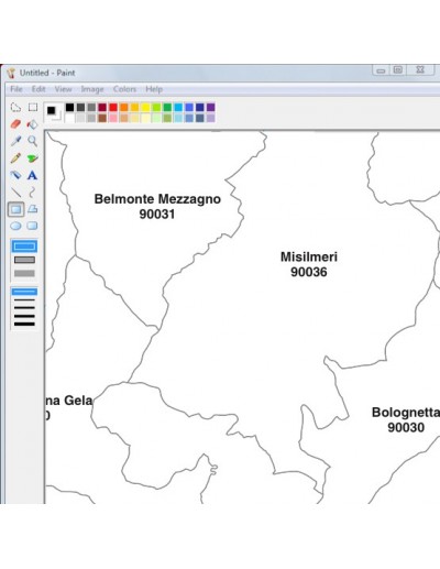 Mappa dei comuni e CAP della provincia di...