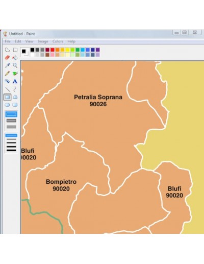 Mappa dei comuni e CAP della provincia di...