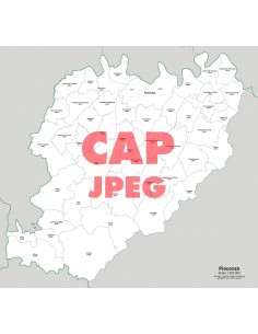 Mappa dei comuni e CAP della provincia di Piacenza jpg