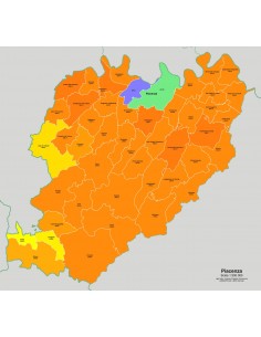 Mappa dei comuni e CAP della provincia di Piacenza jpg 2