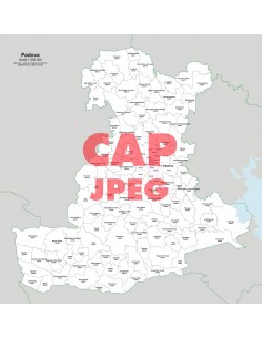 Mappa dei comuni e CAP della provincia di Padova jpg
