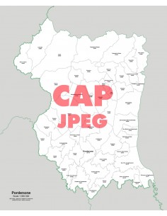 Mappa dei comuni e CAP della provincia di Pordenone jpg