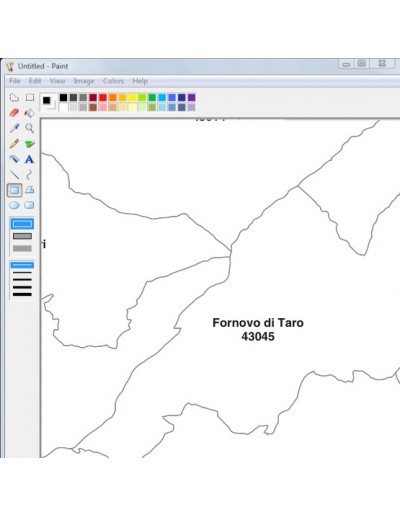 Mappa dei comuni e CAP della provincia di Parma...
