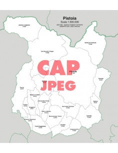 Mappa dei comuni e CAP della provincia di Pistoia jpg