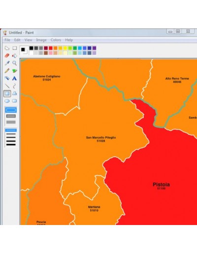 Mappa dei comuni e CAP della provincia di...