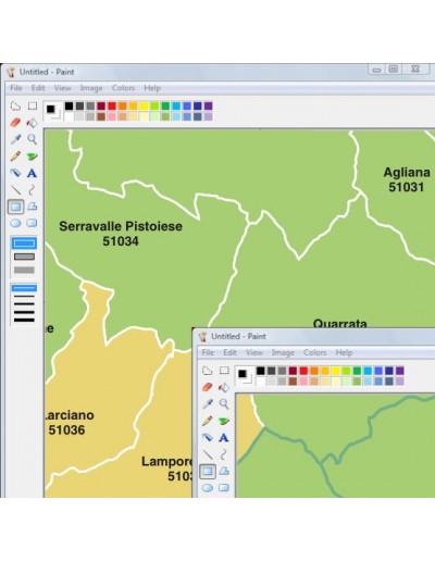 Mappa dei comuni e CAP della provincia di...