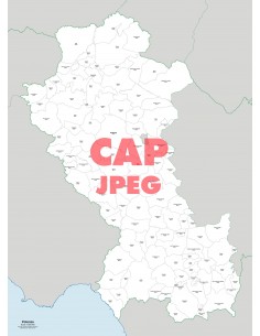 Mappa dei comuni e CAP della provincia di Potenza jpg