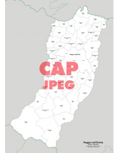 Mappa dei comuni e CAP della provincia di Reggio...