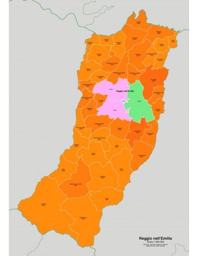 Mappa dei comuni e CAP della provincia di...
