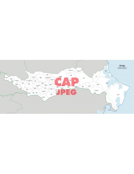 Mappa dei comuni e CAP della provincia di Rovigo jpg