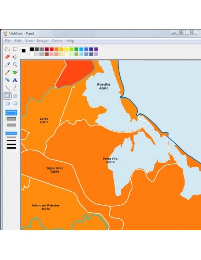 Mappa dei comuni e CAP della provincia di...