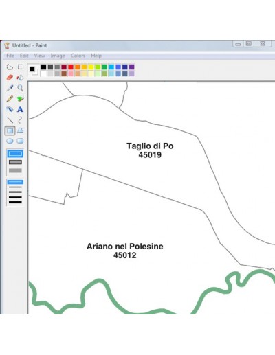 Mappa dei comuni e CAP della provincia di...