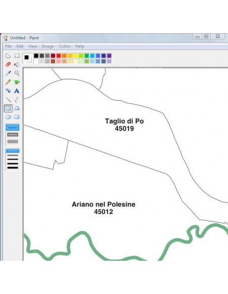 Mappa dei comuni e CAP della provincia di Rovigo jpg