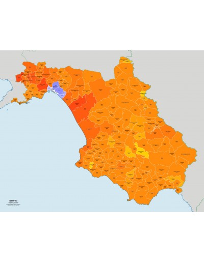 Mappa dei comuni e CAP della provincia di...