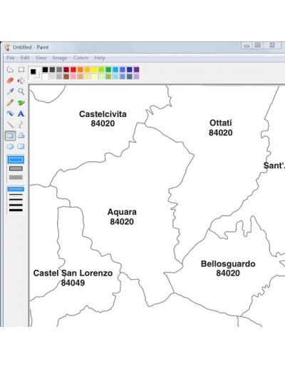 Mappa dei comuni e CAP della provincia di...