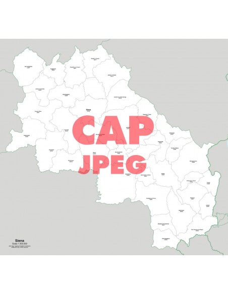 Mappa dei comuni e CAP della provincia di Siena jpg