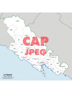 Mappa dei comuni e CAP della provincia di La Spezia jpg