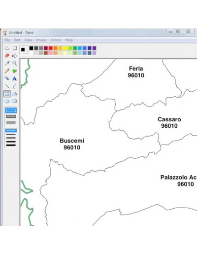 Mappa dei comuni e CAP della provincia di...
