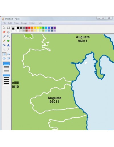 Mappa dei comuni e CAP della provincia di...