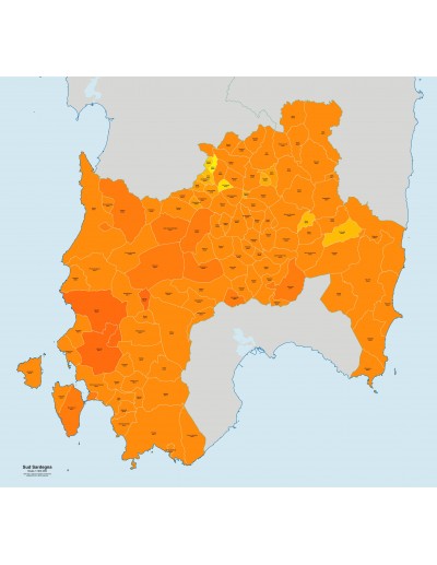 Mappa dei comuni e CAP della provincia Sud...