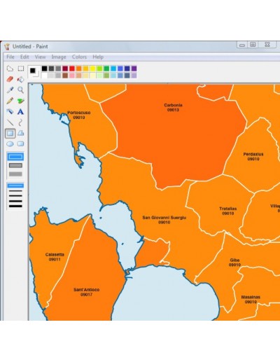 Mappa dei comuni e CAP della provincia Sud...