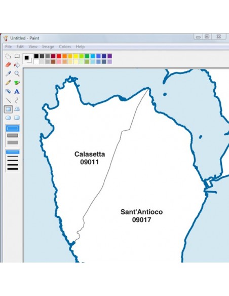 Mappa dei comuni e CAP della provincia Sud Sardegna jpg