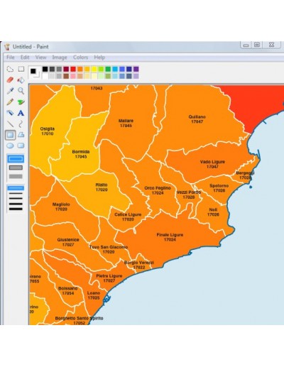 Mappa dei comuni e CAP della provincia di...