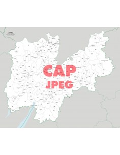 Mappa dei comuni e CAP della provincia di Trento jpg