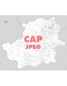 Mappa dei comuni e CAP della provincia di Torino jpg