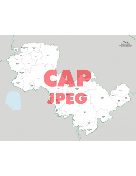 Mappa dei comuni e CAP della provincia di Terni jpg