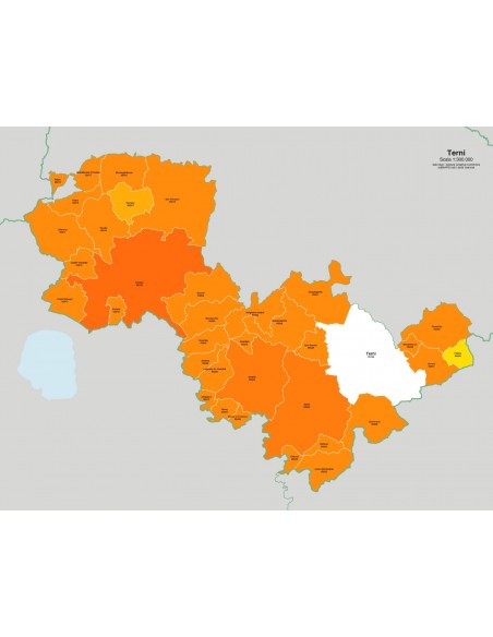Mappa dei comuni e CAP della provincia di Terni jpg
