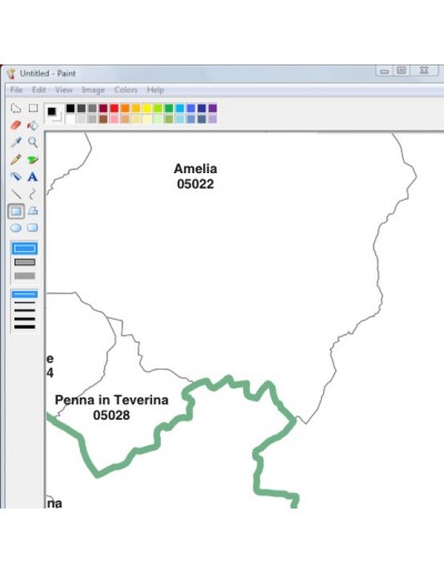 Mappa dei comuni e CAP della provincia di Terni...