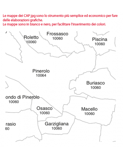 Mappa dei comuni e CAP della provincia di Terni...