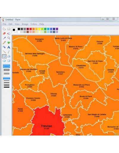 Mappa dei comuni e CAP della provincia di...