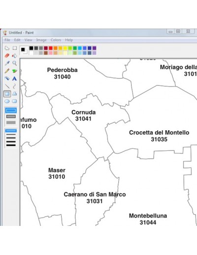 Mappa dei comuni e CAP della provincia di...