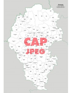 Mappa dei comuni e CAP della provincia di Vicenza jpg