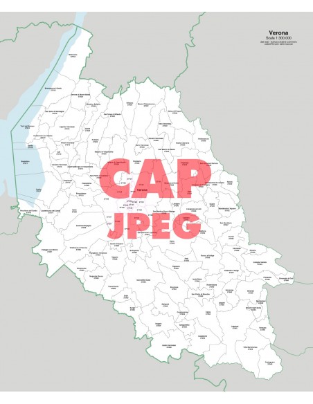 Mappa dei comuni e CAP della provincia di Verona jpg