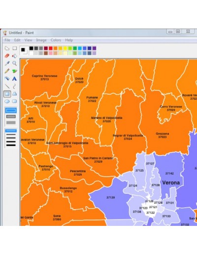 Mappa dei comuni e CAP della provincia di...