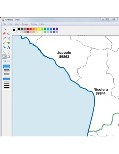 Mappa dei comuni e CAP della provincia di Vibo...