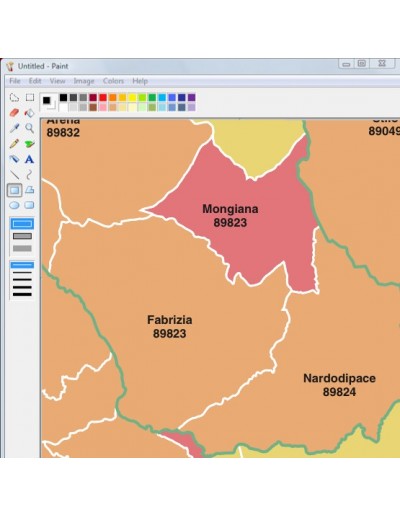 Mappa dei comuni e CAP della provincia di Vibo...
