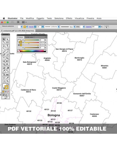 Mappa dei comuni e CAP dell'Emilia Romagna pdf