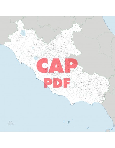 Mappa dei comuni e CAP del Lazio pdf