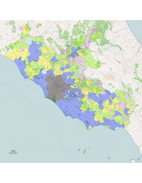 Mappa dei comuni e CAP del Lazio pdf