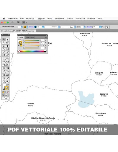Mappa dei comuni e CAP del Lazio pdf