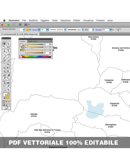 Mappa dei comuni e CAP del Lazio pdf