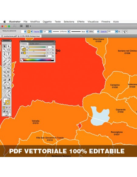 Mappa dei comuni e CAP del Lazio pdf