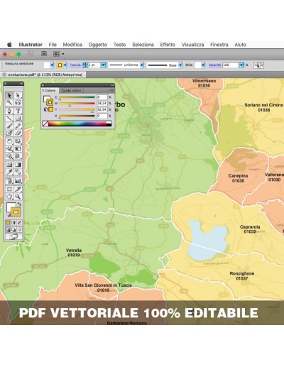 Mappa dei comuni e CAP del Lazio pdf
