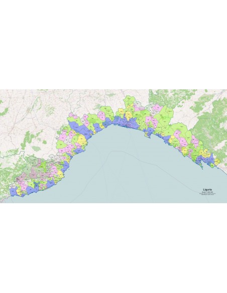 Mappa dei comuni e CAP della Liguria pdf