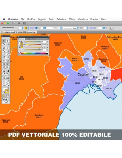 Mappa dei comuni e CAP della Sardegna pdf