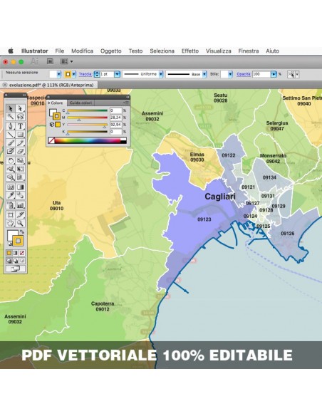 Mappa dei comuni e CAP della Sardegna pdf